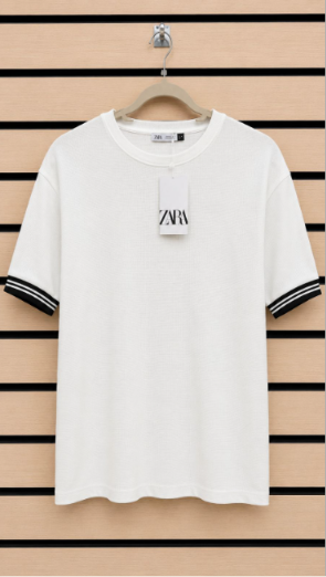 Camiseta Zara Texturizada — outra cor