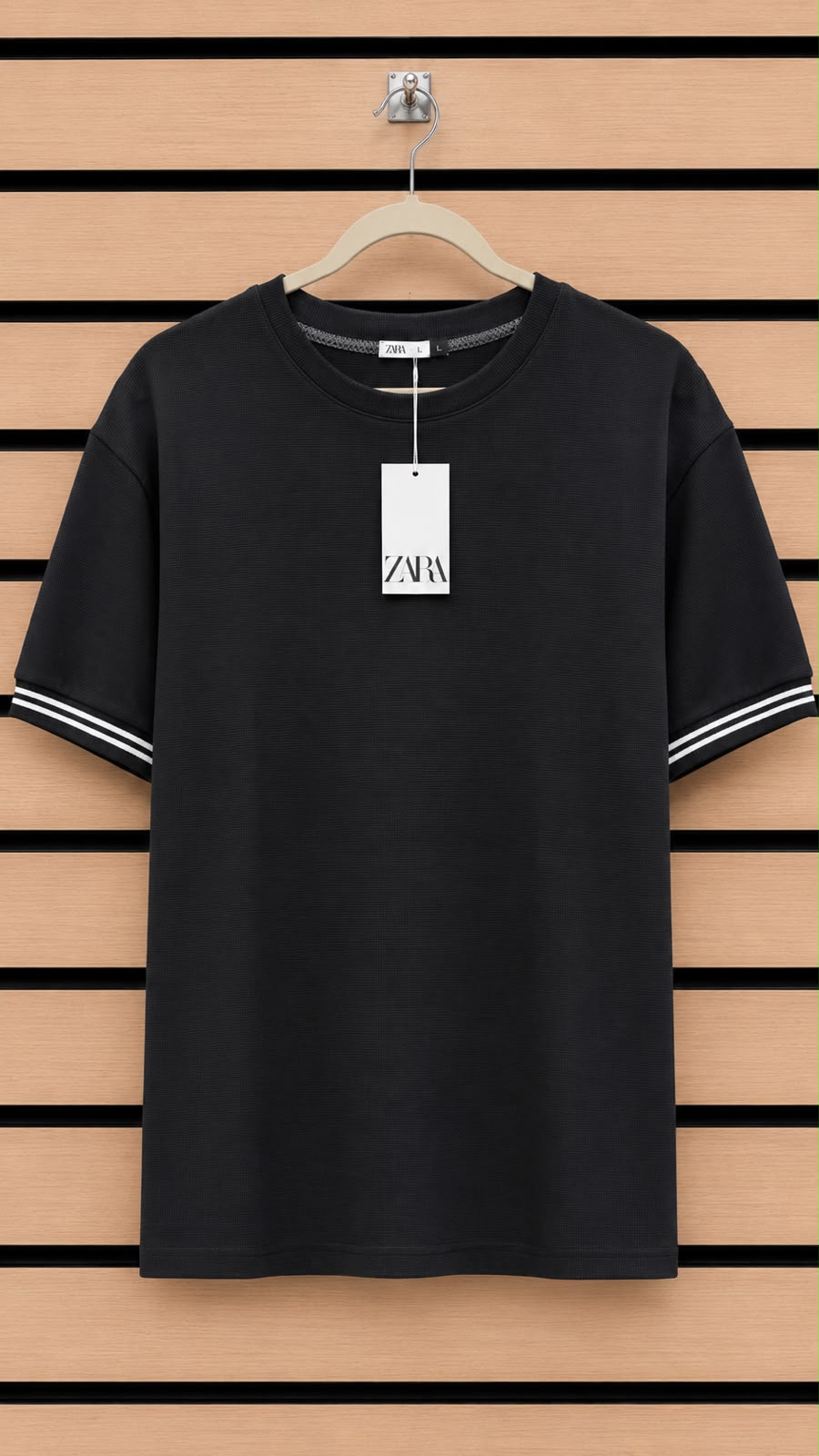 Camiseta Zara Texturizada — outra cor